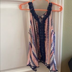 Flowy colorful girls tank